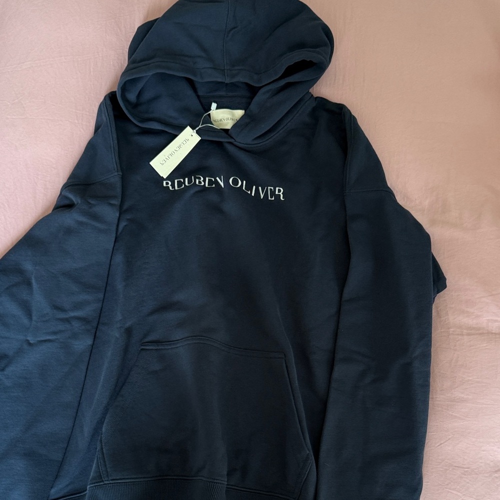 RcubcnOliver Men's Navy Hoodie Sweater